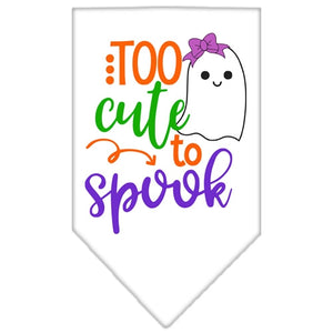 Too Cute to Spook-Girly Ghost Screen Print Bandana in Many Colors - Posh Puppy Boutique