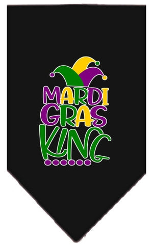 Mardi Gras King Screen Print Mardi Gras Bandana in Many Colors - Posh Puppy Boutique