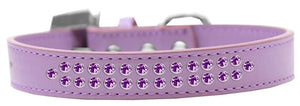 Two Row Purple Crystal Dog Collar in Many Colors - Posh Puppy Boutique