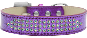 Three Row AB Crystal Ice Cream Dog Collar in Many Colors - Posh Puppy Boutique