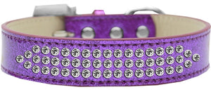 Three Row Clear Crystal Ice Cream Dog Collar in Many Colors - Posh Puppy Boutique