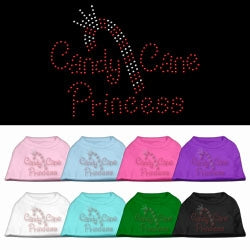 Candy Cane Princess Rhinestone Shirt In Many Colors - Posh Puppy Boutique