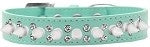 Double Crystal and White Spikes Dog Collar in Many Colors - Posh Puppy Boutique