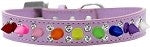 Double Crystal with Rainbow Spikes Dog Collar in Many Colors - Posh Puppy Boutique