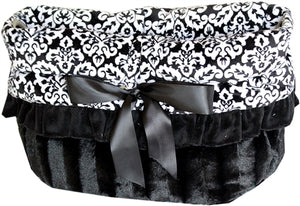 Reversible 3-in-1 Snuggle Bug Bed Carrier - Fancy Black - Posh Puppy Boutique