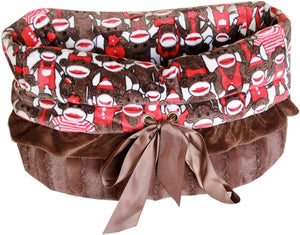 Reversible 3-in-1 Snuggle Bug Bed Carrier - Funky Monkey - Posh Puppy Boutique