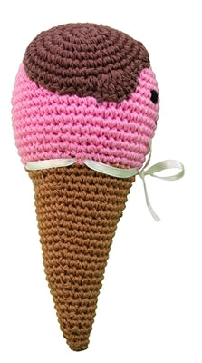 Scoop the Ice Cream Cone Organic Cotton Dog Toy - Posh Puppy Boutique