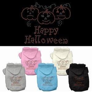 Happy Halloween Rhinestud Hoodie - Many Colors - Posh Puppy Boutique