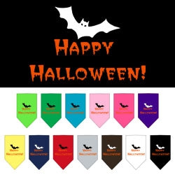 Happy Halloween Screen Print Bandana in Many Colors