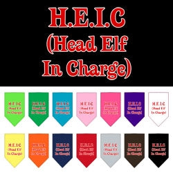 Head Elf In Charge Screen Print Bandana- Many Colors - Posh Puppy Boutique