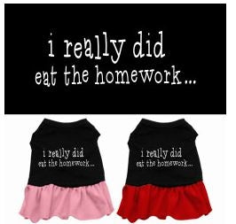I Really Did Eat the Homework Screen Print Dress - Posh Puppy Boutique
