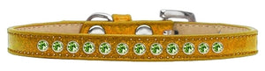 Ice Cream Collar Collection Lime Green Crystal Leather Puppy Collar- Many Colors - Posh Puppy Boutique
