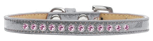 Ice Cream Collar Collection Light Pink Crystal Leather Puppy Collar- Many Colors - Posh Puppy Boutique