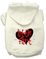 Little Flirt Screen Print Dog Hoodie in Many Colors - Posh Puppy Boutique