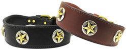Lone Star Dog Leather Collars- Two Colors