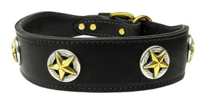 Lone Star Dog Leather Collars- Two Colors - Posh Puppy Boutique