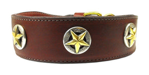 Lone Star Dog Leather Collars- Two Colors - Posh Puppy Boutique