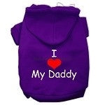 I Love My Daddy Screen Print Pet Hoodie- Many Colors - Posh Puppy Boutique