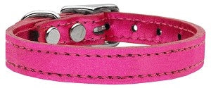 Plain Metallic Leather Collars in Many Colors - Posh Puppy Boutique