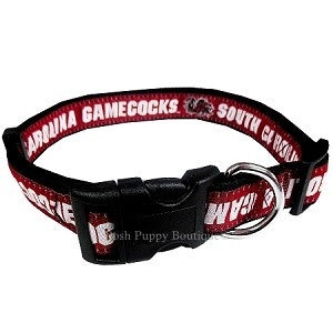 NCAA South Carolina Gamecocks Nylon Collars - Posh Puppy Boutique