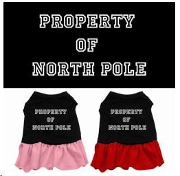 Property of North Pole Screen Print Dress - Posh Puppy Boutique