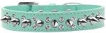 Punk Rock Double Crystal and Silver Spikes Dog Collar in Many Colors