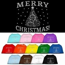 Shimmer Christmas Tree Dog Shirt- Many Colors