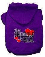 The Snuggle is Real Screen Print Dog Hoodie in Many Colors - Posh Puppy Boutique
