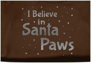 Santa Paws Screen Print Dog Shirt- Many Colors - Posh Puppy Boutique