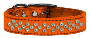 Sprinkles AB Crystal Metallic Leather Collar in Many Colors - Posh Puppy Boutique