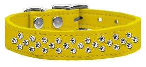 Sprinkles Clear Jeweled Leather Collar in Many Colors - Posh Puppy Boutique