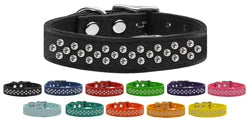 Sprinkles Clear Jeweled Leather Collar in Many Colors