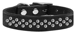 Sprinkles Clear Jeweled Leather Collar in Many Colors - Posh Puppy Boutique
