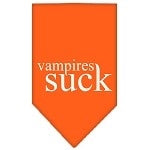 Vampires Suck Screen Print Bandana in Orange