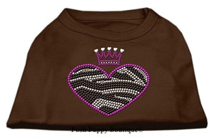 Zebra Heart Rhinestone Shirt in Many Colors - Posh Puppy Boutique
