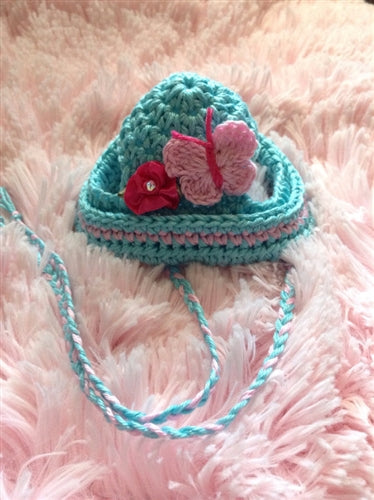 Couture Knit Hat- Baby Blue