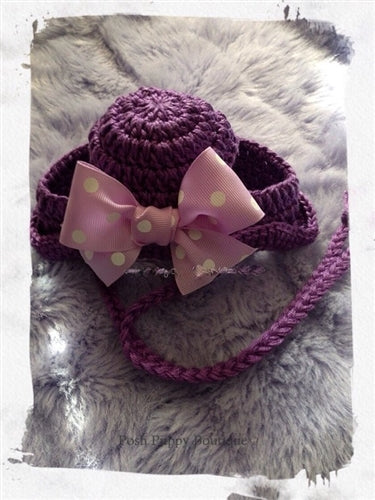 Couture Knit Hat- Little Purple Bonnet