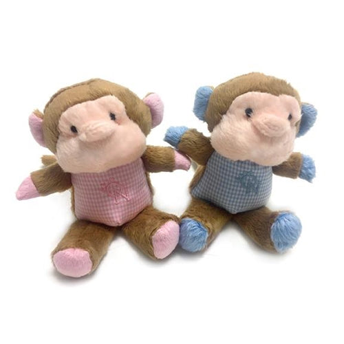 Monkey Safari Baby Pipsqueak Toy in 2 Colors
