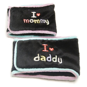 I Love My Mommy/I Love My Daddy Reversible Belly Band - Posh Puppy Boutique