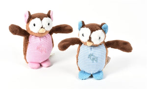 Owl Pipsqueak Toy in Blue - Posh Puppy Boutique
