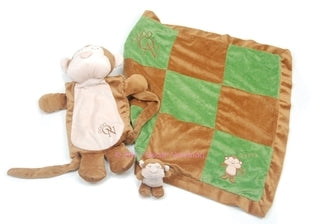 Sleep Over Monkey Blanket and Toy Set