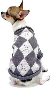 Prep Me Up Argyle Lurex Sweater in Pink - Posh Puppy Boutique