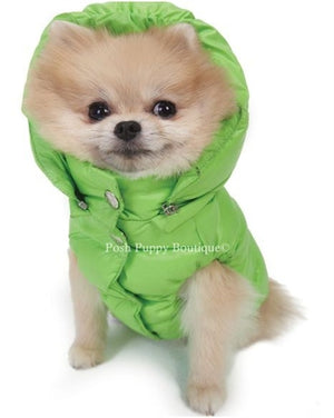 PuppyAngel Love Hood Down Padding Vest (Regular, Snap)-Navy - Posh Puppy Boutique