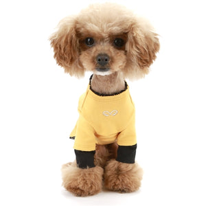 PuppyAngel Do Not Touch Rough Cut Layered Round T-shirt - Yellow - Posh Puppy Boutique