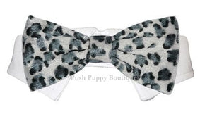 Roberto Velvet Bow Tie Collar - White - Posh Puppy Boutique