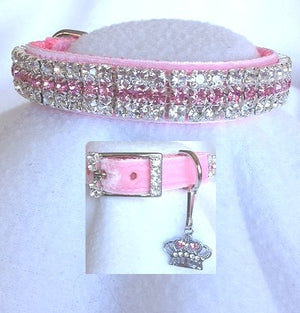 Princess in Pink Velvet Collar - Posh Puppy Boutique