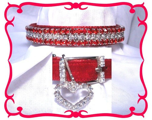 Red Velvet & Diamonds Collar