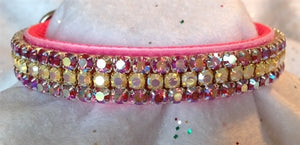 Opulant Opals - Hot Pink Dog Collar - Posh Puppy Boutique