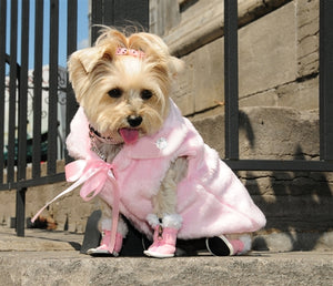 Fun Fur Sleeveless Coat - Pink - Posh Puppy Boutique