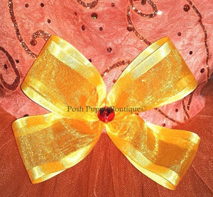 Tangerine Glitter Tutu Dress - Posh Puppy Boutique